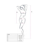 PASSION - WOMAN BS026 BODYSTOCKING ABITO BIANCO STILE TAGLIA UNICA