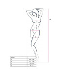 PASSION - DONNA BS031 BODYSTOCKING NERO TAGLIA UNICA