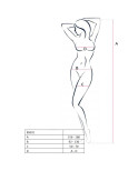 PASSION - DONNA BS031 BODYSTOCKING BIANCO TAGLIA UNICA