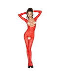 PASSION - WOMAN BS031 BODYSTOCKING ROSSO TAGLIA UNICA