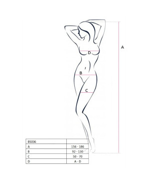 PASSION - WOMAN BS036 BODYSTOCKING BIANCO TAGLIA UNICA