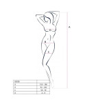 PASSION - WOMAN BS038 BODYSTOCKING BIANCO TAGLIA UNICA