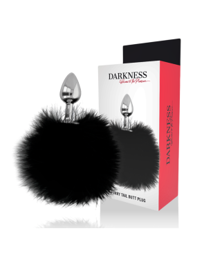 DARKNESS - BUTTPLUG ANALE EXTRA CON CODA NERA 7 CM