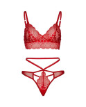 LEG AVENUE - SET 2 PEZZI BRALETTE E PERIZOMA IN PIZZO M/L