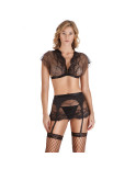 Set di Lingerie S Pleasures Nero (Taglia unica)