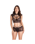 Set di Lingerie S Pleasures Nero (Taglia unica)