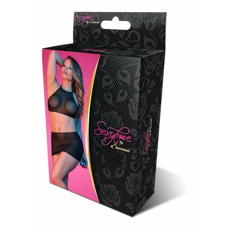 Set di Lingerie Exposed Nero (S/M)