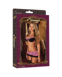 Set di Lingerie Exposed Nero Rosa (XXL)