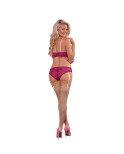 Set di Lingerie Exposed Rosa Bordeaux (S/M)