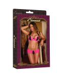 Set di Lingerie Exposed Nero Rosa (S)