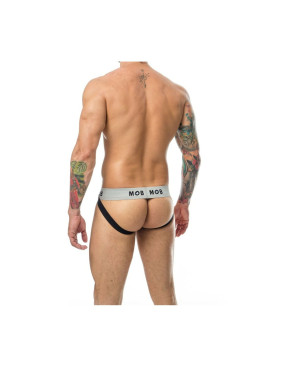 Tanga Mob Eroticwear Bianco Nero L