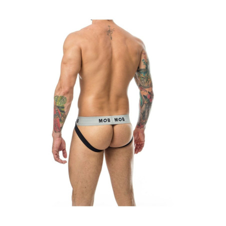 Tanga Mob Eroticwear Bianco Nero L