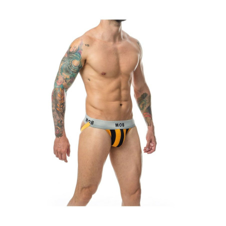 Tanga Mob Eroticwear Nero Arancio L