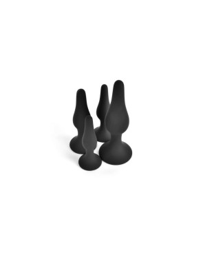 Plug Anale VSCNOVELTY Nero Silicone Set 4 Pezzi