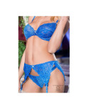 Set di Lingerie Chilirose Azzurro XL 3 Pezzi