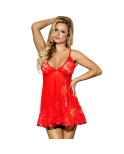 SUBBLIME - BABYDOLL LACCI FLOREALI ROSSO L / XL