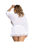 SUBBLIME - QUEEN PLUS BABYDOLL BIANCO CON FRANGE