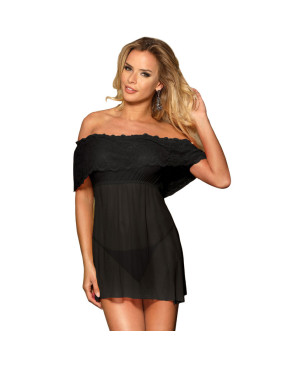 SUBBLIME - DRESSES ABITO CORTO + PERIZOMA NERO L / XL