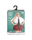 Costume Erotico Teacher’s Pet School Girl Rosso Queen size