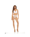 Set di Lingerie Bombshell Boudoir Bianco (M)