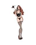 Set di Lingerie Bombshell Boudoir Nero (M)