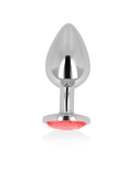 OHMAMA - PLUG ANALE CON CRISTALLO ROSSO 7 CM