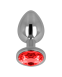 OHMAMA - PLUG ANALE CON CRISTALLO ROSSO 7 CM