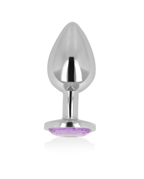 OHMAMA - PLUG ANALE CON CRISTALLO VIOLA 7 CM