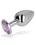 OHMAMA - PLUG ANALE CON CRISTALLO VIOLA 7 CM