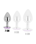 OHMAMA - PLUG ANALE CON CRISTALLO VIOLA 7 CM