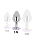 OHMAMA - PLUG ANALE CON CRISTALLO VIOLA 8 CM