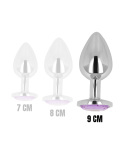 OHMAMA - PLUG ANALE CON CRISTALLO VIOLA 9 CM