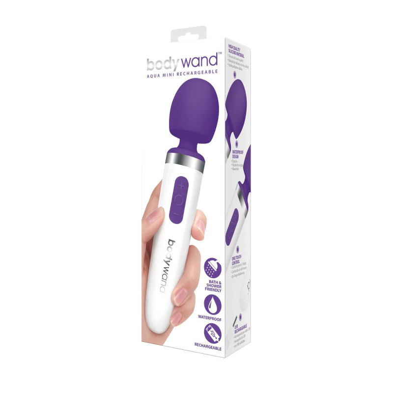 Massaggiatore Aqua Mini Wand Ricaricabile Viola Bodywand Multi Function Wands Viola