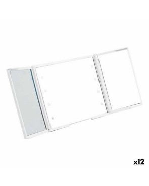 Specchio Tascabile Luce LED Bianco ABS 1,5 x 9,5 x 11,5 cm (12 Unità)