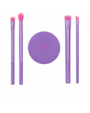 Set di Pennelli per il Trucco Real Techniques Brow Styling Fucsia 5 Pezzi