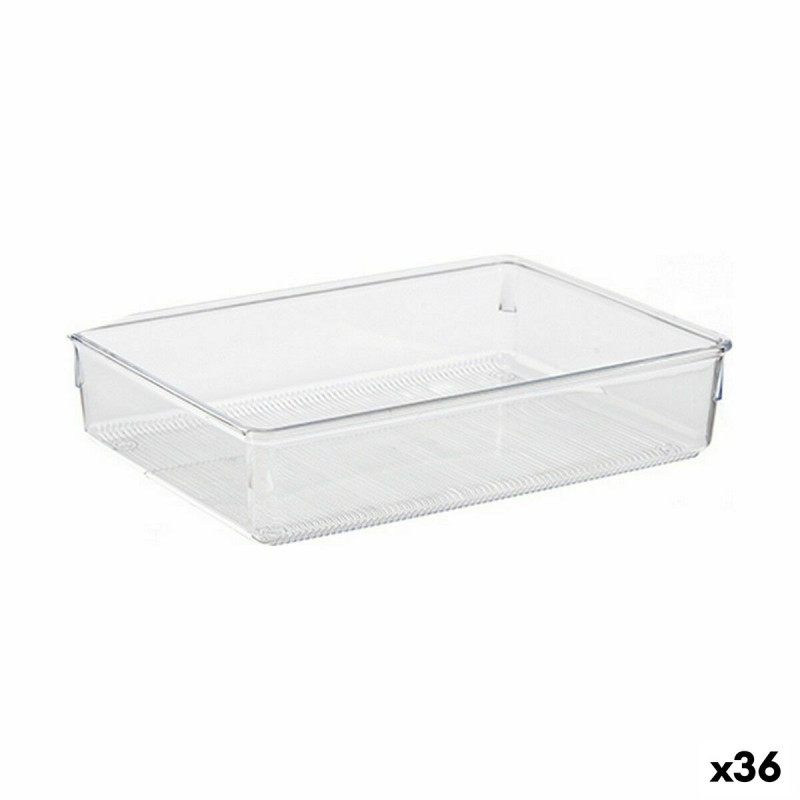 Contenitori per Cassetti Multiuso Trasparente Plastica 24 x 5,5 x 15,8 cm (36 Unità)