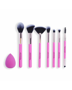 Set di Pennelli per il Trucco Revolution Make Up The Brush Edit Rosa 8 Pezzi