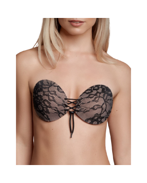 BYE-BRA - REGGISENO ADESIVO INTRECCIATO E RICAMATO COPPA E