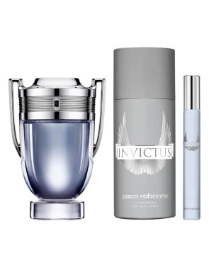 Cofanetto Profumo Uomo Paco Rabanne 3 Pezzi Invictus