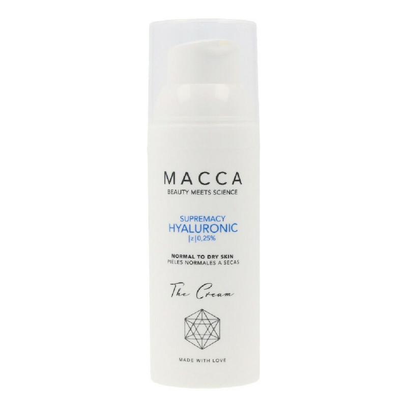 Crema Idratante Intensiva Supremacy Hyaluronic Macca 0,25% Acido Ialuronico Pelle Secca (50 ml)