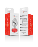 INTENSE - PLUG ANALE IN METALLO CON CRISTALLO ROSSO MISURA M