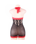 QUEEN LINGERIE - CHEMISE ALLUNCINETTO NERA E ROSSA S/L