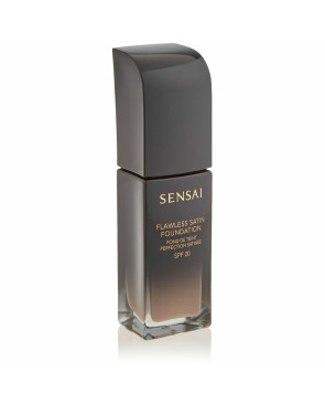 Base per Trucco Fluida Lawless Satin Foundation Sensai 103-Sand beige (30 ml)