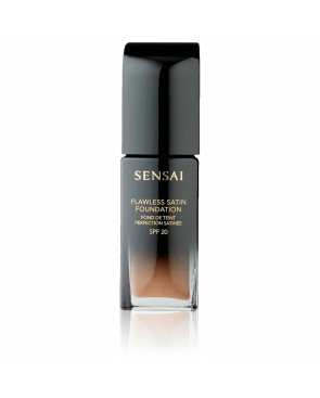 Base per Trucco Fluida Lawless Satin Foundation Sensai 205-Mocha beig (30 ml)