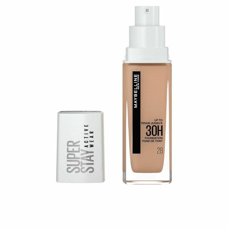 Base per Trucco Fluida Maybelline Superstay Activewear 30 h Foundation 28 Soft Beige (30 ml)