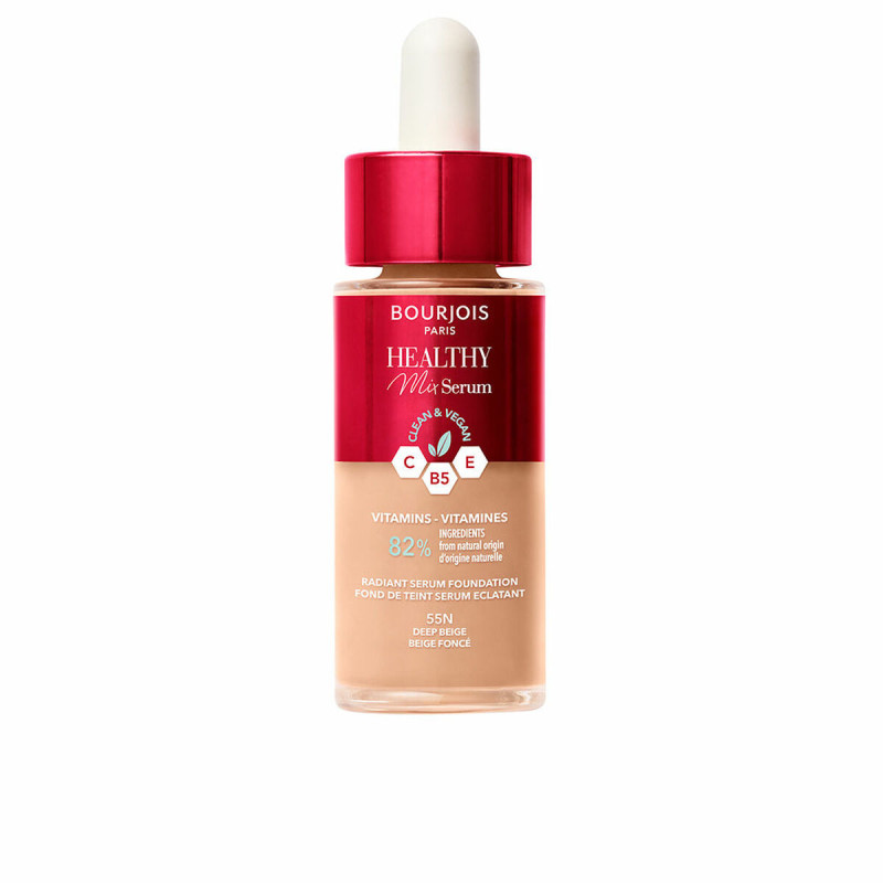 Base per Trucco Fluida Bourjois Healthy Mix Siero Nº 55N Deep beige 30 ml