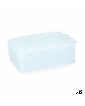 Spugna per il Corpo Sapone Azzurro Bianco 19,5 x 12 x 1,5 cm (12 Unità)