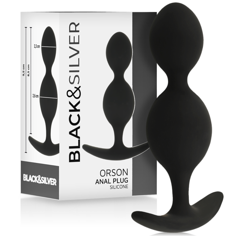 BLACKSILVER - ORSON PLUG IN SILICONE 2 ONDE ANAL 9 CM