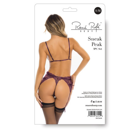 Set di Lingerie René Rofé Viola (M/L)