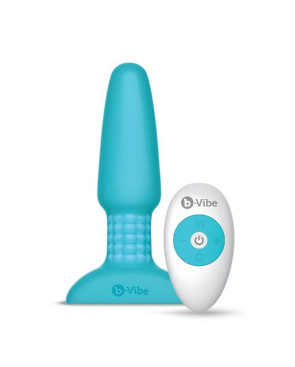 Butt Plug con Telecomando Rimming Turchese 2 B-Vibe RIMMING PLUG 2 Azzurro